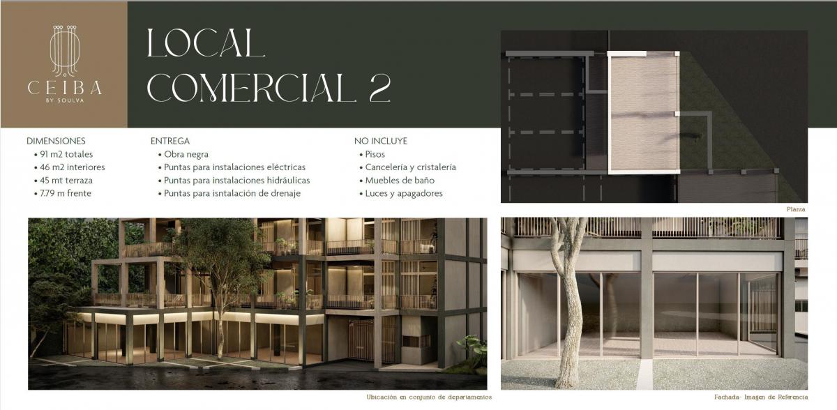 Commercial Space 91 m&sup2; with Large Terrace | Av Costera Bacalar