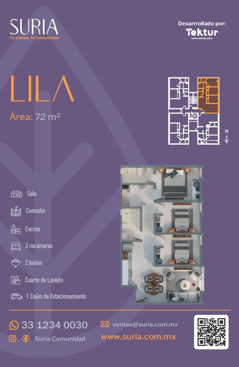 Lila 3 Recámaras, Último con Patio en Planta Baja