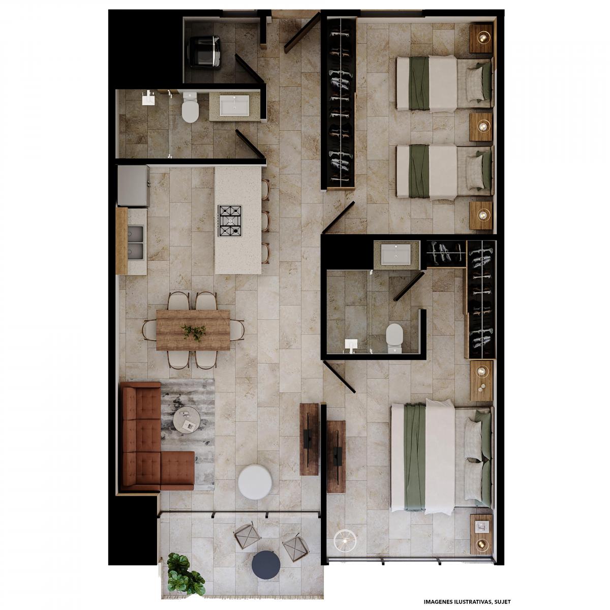 Último Departamento Tipo 2 de 2 Recámaras en Preventa en Puerto Vallarta